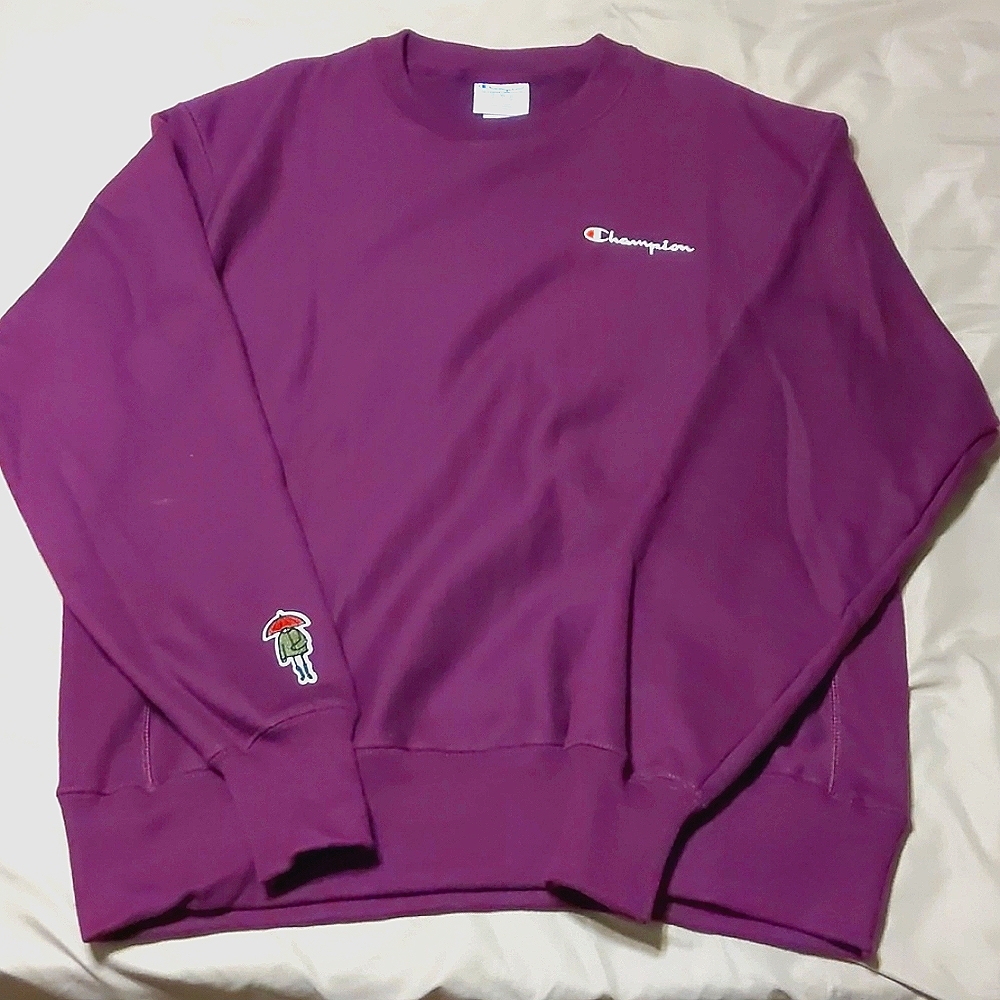 Purple 💜 Reverse Weave Crewneck Sweater